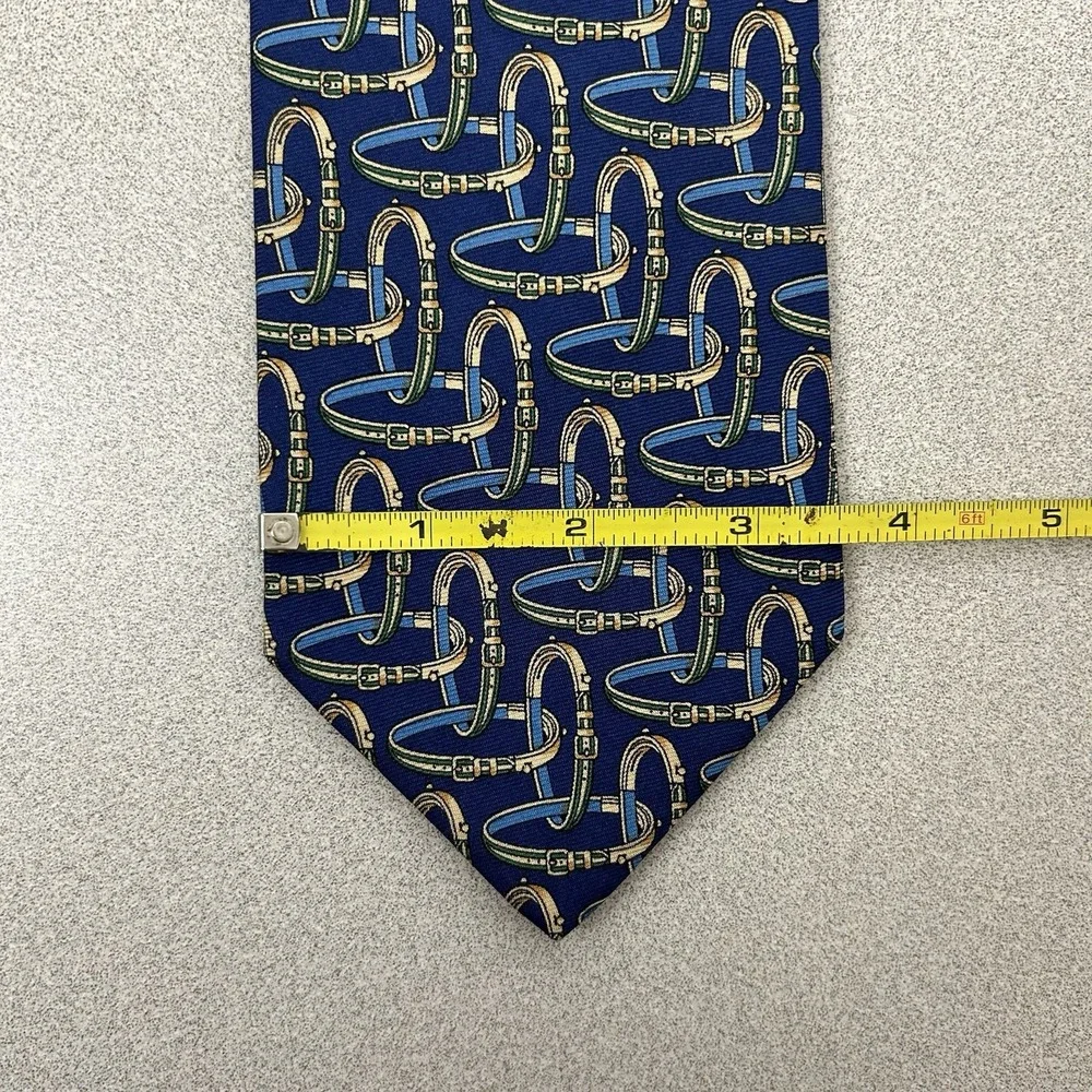 Brooks Brothers Makers Silk Tie Blue Belt‎ Design 57